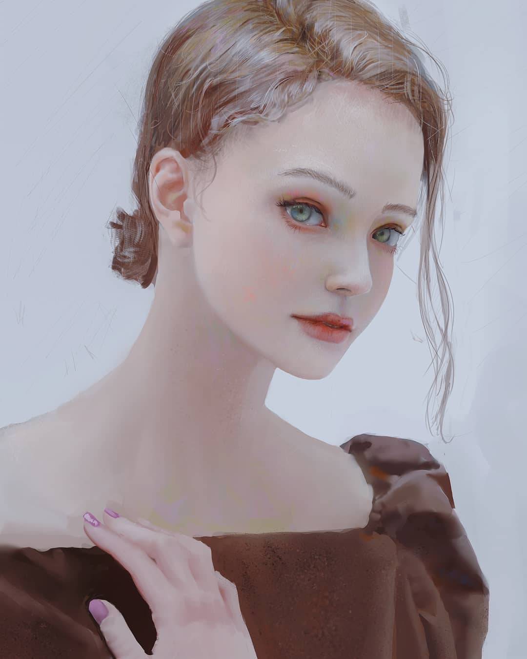 气质超级好的油画女孩唯美图片精选_9