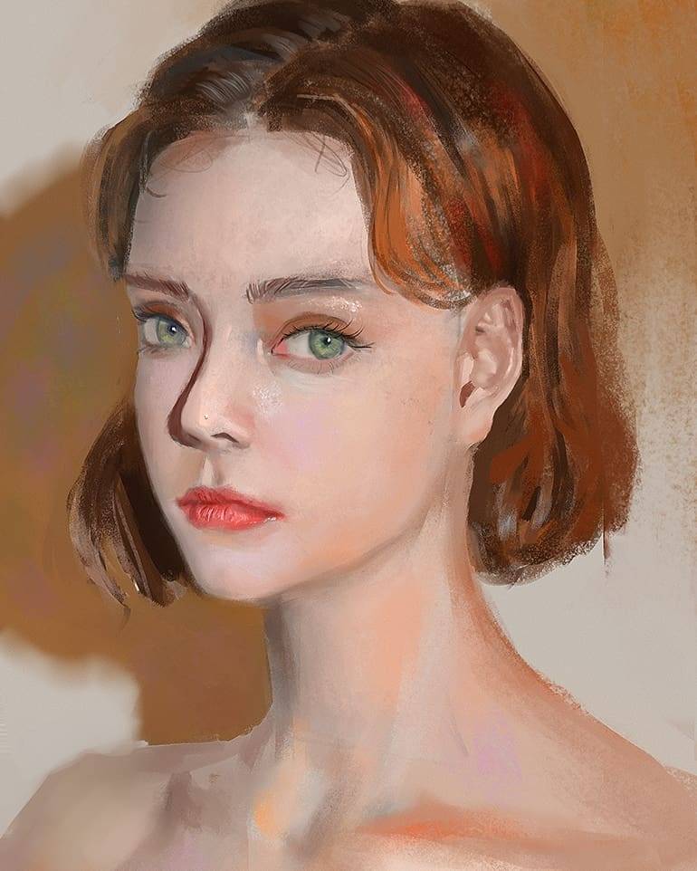 气质超级好的油画女孩唯美图片精选_10