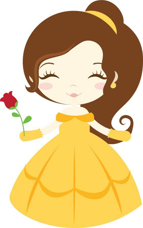 彩色贝儿公主简笔画图片大全_13