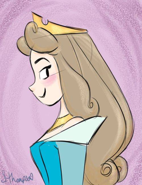 迪士尼睡美人彩色简笔画图片大全_5