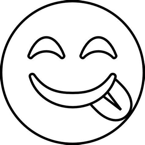 笑脸表情黑白色简笔画图片大全_9