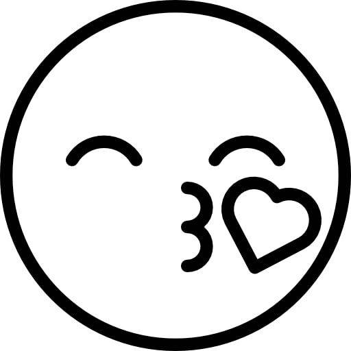 笑脸表情黑白色简笔画图片大全_1