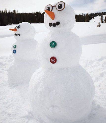 下雪天堆雪人真实实拍图片大全_4
