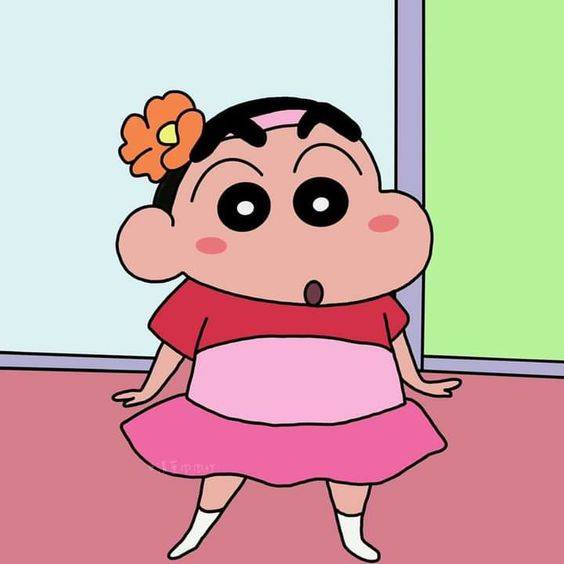 蜡笔小新穿裙子女装大佬，穿芭蕾舞裙头像精选！_1