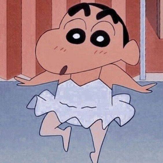 蜡笔小新穿裙子女装大佬，穿芭蕾舞裙头像精选！_4
