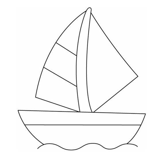 简单黑白小船简笔画作品图片大全_6