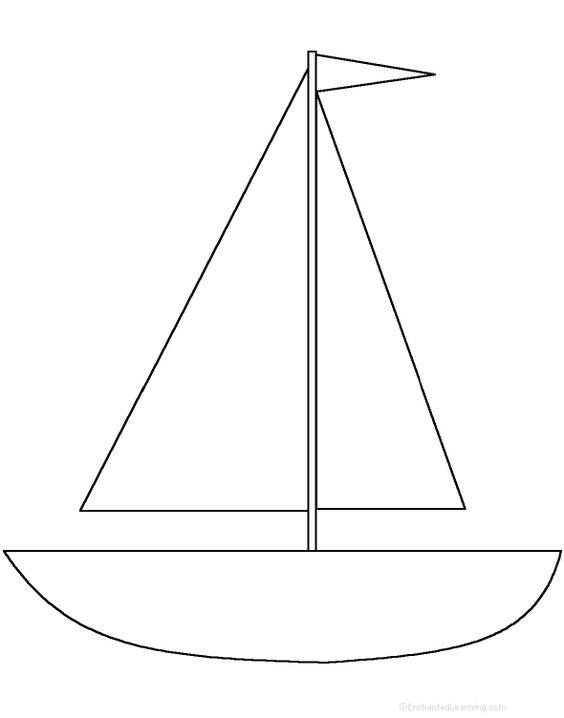 简单黑白小船简笔画作品图片大全_5