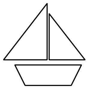 简单黑白小船简笔画作品图片大全_2