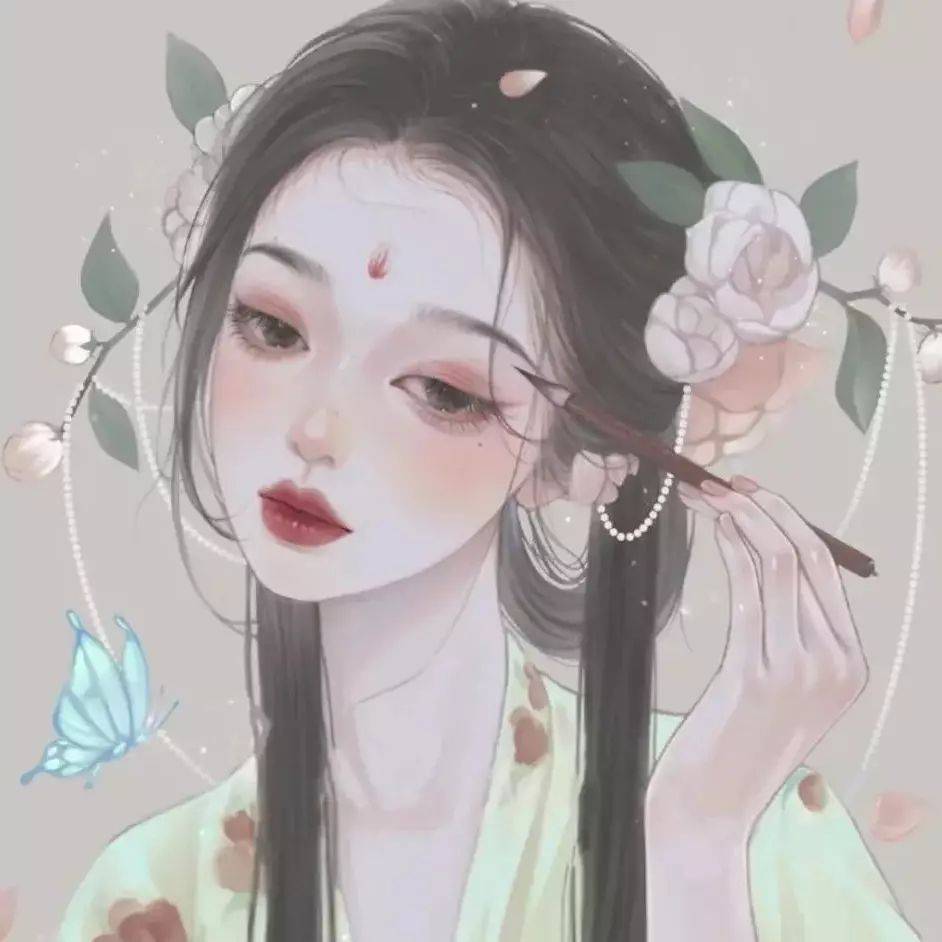 女生个性插画简约头像高清大图精选_2