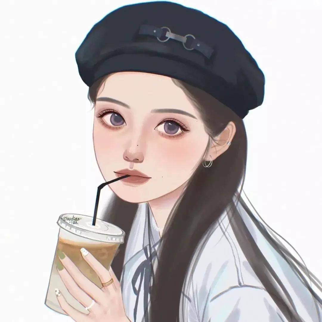 女生个性插画简约头像高清大图精选_4
