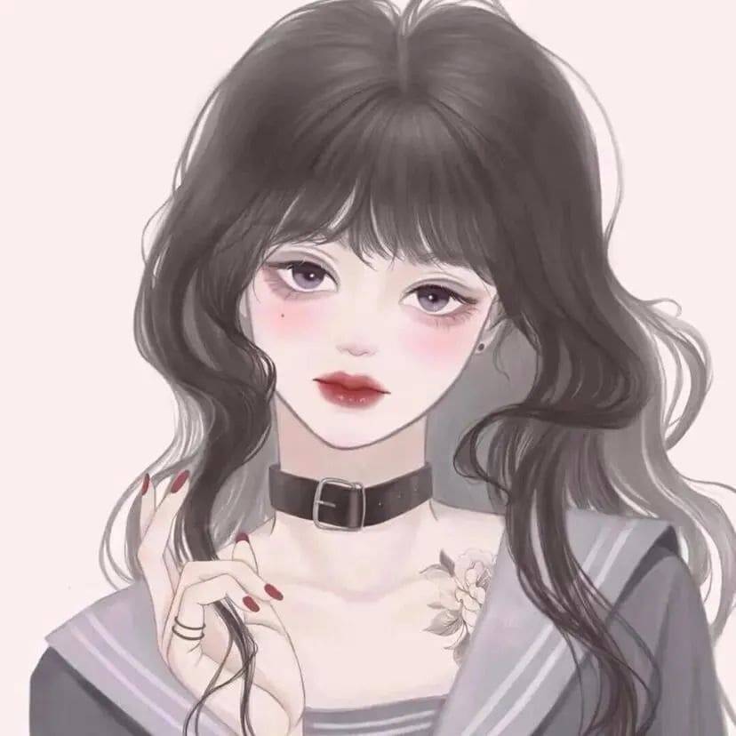 女生个性插画简约头像高清大图精选_5