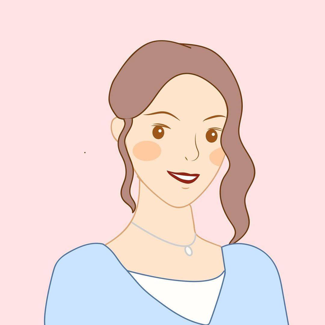 女生个性插画简约头像高清大图精选_10