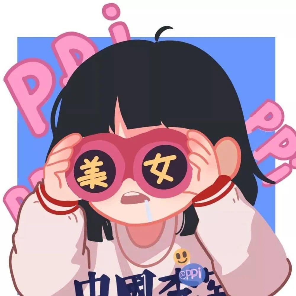 女生个性插画简约头像高清大图精选_11