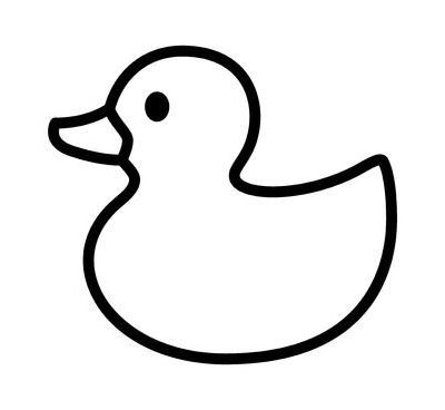 简单小鸭子黑白简笔画图片大全