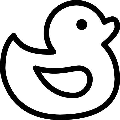 简单小鸭子黑白简笔画图片大全_3