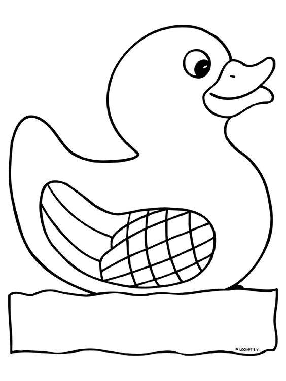 简单小鸭子黑白简笔画图片大全_15