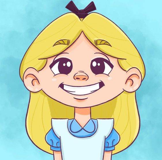 Q版灰姑娘彩色简笔画图片大全_2