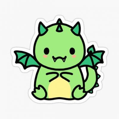 Q版绿色恐龙简笔画图片大全