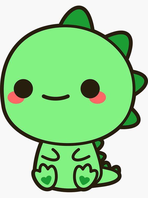 Q版绿色恐龙简笔画图片大全_10