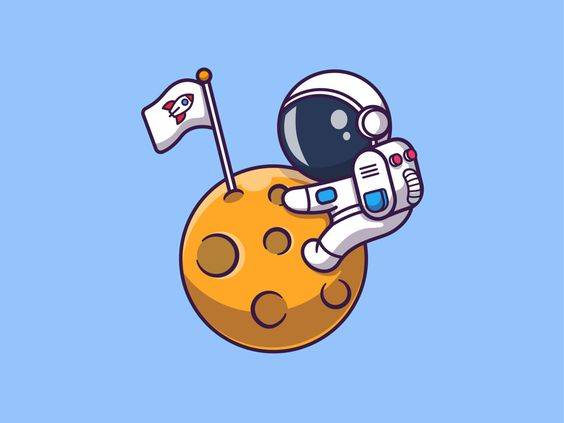 Q版太空人彩色简笔画图片大全_10