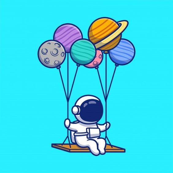 Q版太空人彩色简笔画图片大全_9
