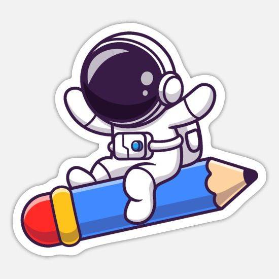 Q版太空人彩色简笔画图片大全_2