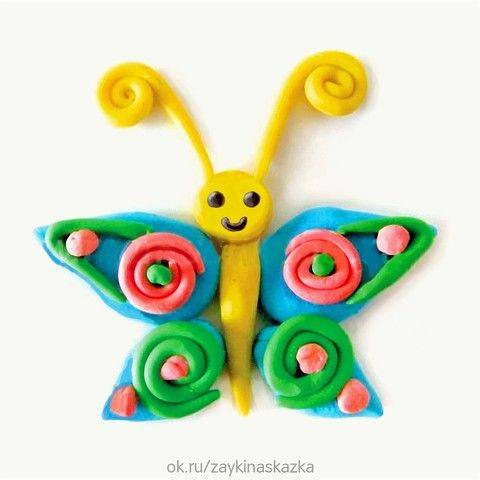 幼儿园手工彩泥制作蝴蝶作品图片大全_9