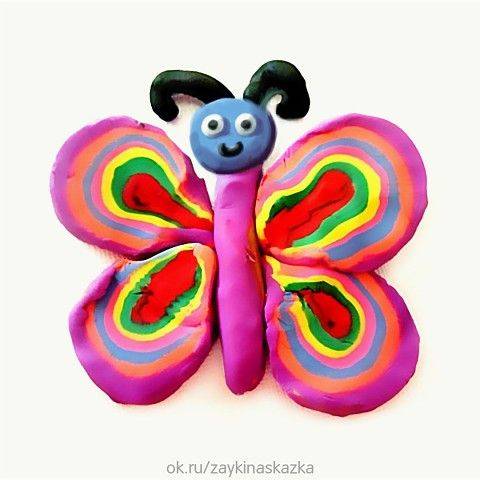 幼儿园手工彩泥制作蝴蝶作品图片大全_7