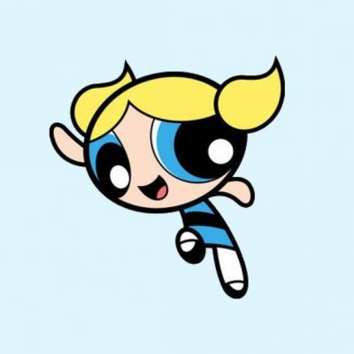 Q版飞天小女警泡泡彩色简笔画图片大全