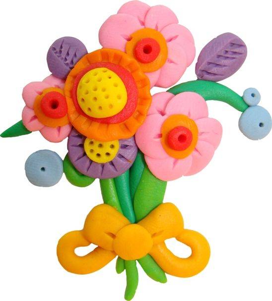 幼儿园手工彩泥做花朵图片大全_8