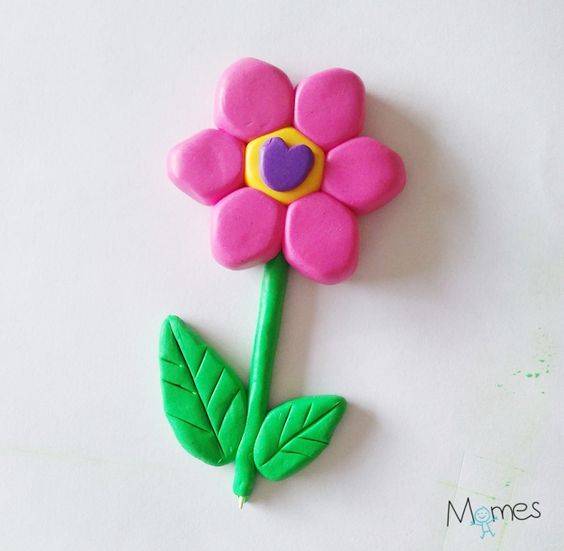 幼儿园手工彩泥做花朵图片大全_1