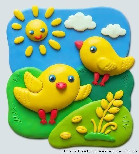 幼儿园手工彩泥动物场景画图片大全_3