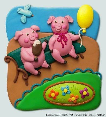 幼儿园手工彩泥动物场景画图片大全_2