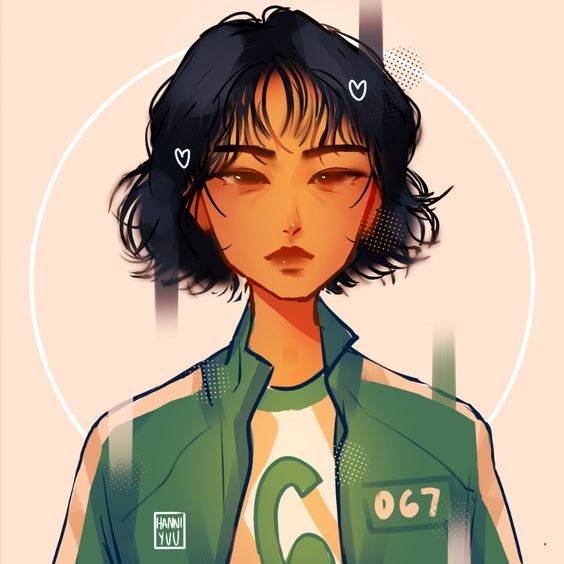 《鱿鱼游戏》067号姜晓卡通版彩色简笔画图片大全_9