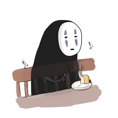 动漫《千与千寻》无脸男可爱卡通头像图片