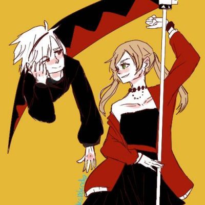 《噬魂师》艾邦斯soul和玛嘉在一起彩色简笔画图片