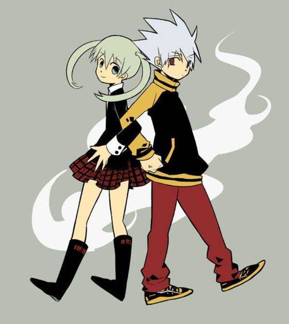 《噬魂师》艾邦斯soul和玛嘉在一起彩色简笔画图片_3