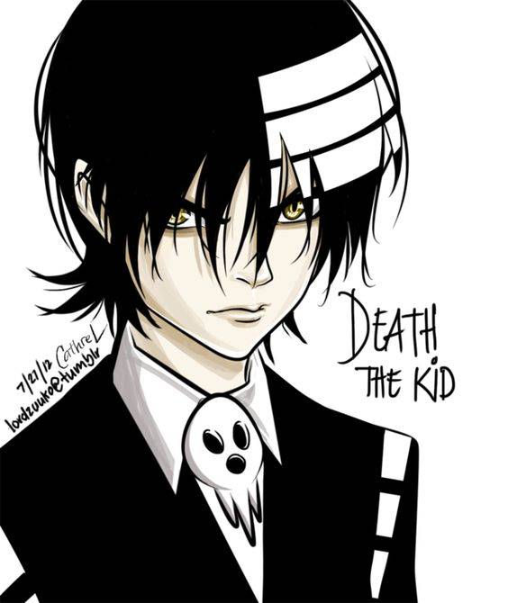 《噬魂师》Death the Kid彩色简笔画图片_2