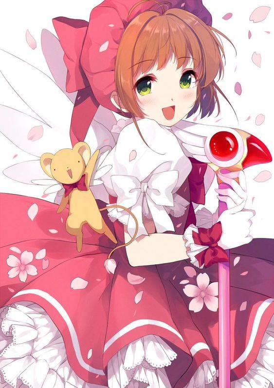 《魔卡少女樱》木之本樱彩色简笔画图片大全_8