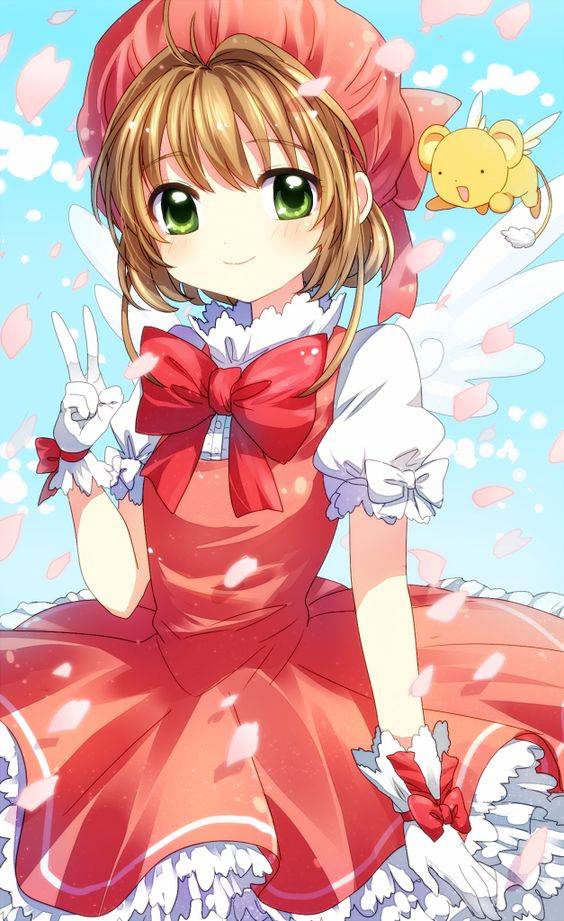 《魔卡少女樱》木之本樱彩色简笔画图片大全_2