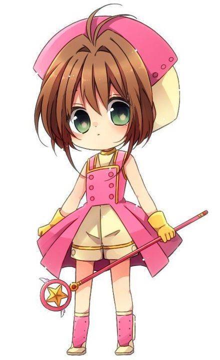 《魔卡少女樱》Q版百变小樱彩色简笔画图片大全_16