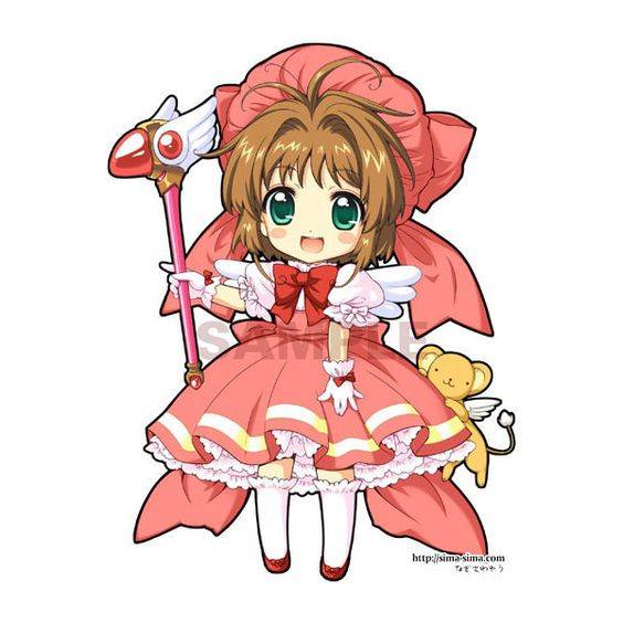 《魔卡少女樱》Q版百变小樱彩色简笔画图片大全_6