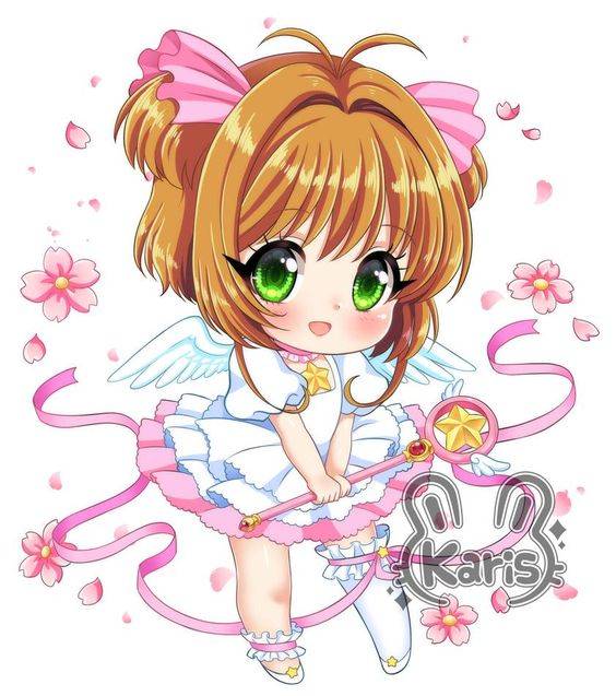 《魔卡少女樱》Q版百变小樱彩色简笔画图片大全_1
