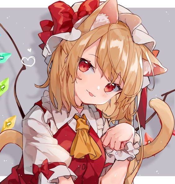 动漫东方project芙兰朵露彩色简笔画图片大全_3