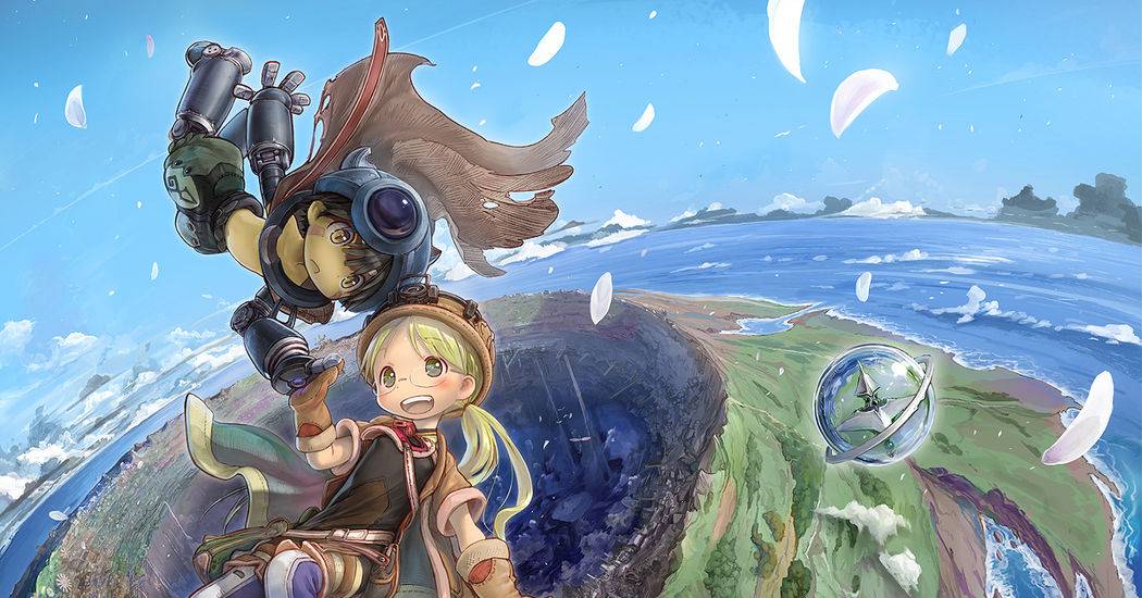 《来自深渊》莉可和雷格在一起彩色简笔画_1