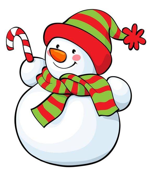 12月25日圣诞节雪人彩色简笔画图片大全_3