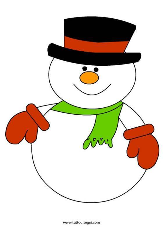 12月25日圣诞节雪人彩色简笔画图片大全_2