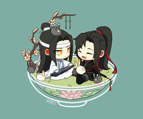 Q版肖战王一博在一起简笔画图片大全_21
