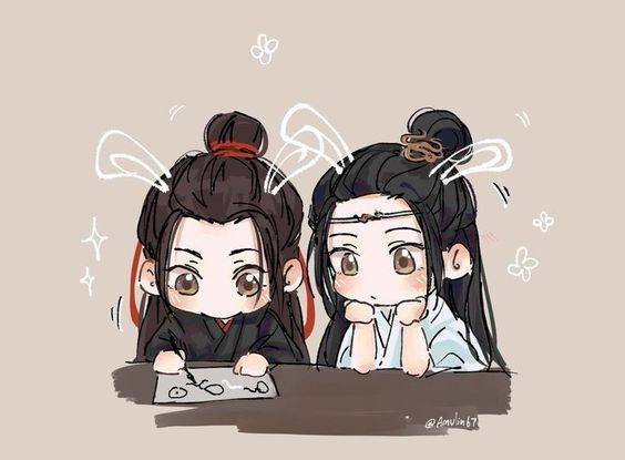 Q版肖战王一博在一起简笔画图片大全_20