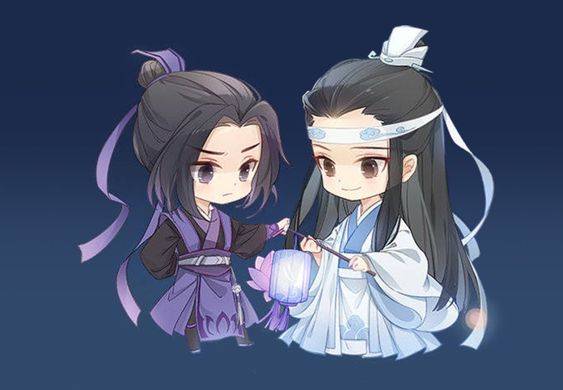 Q版肖战王一博在一起简笔画图片大全_17
